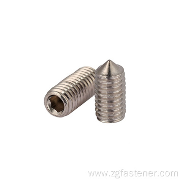 Stainless steel SUS304 set screws with cone point
